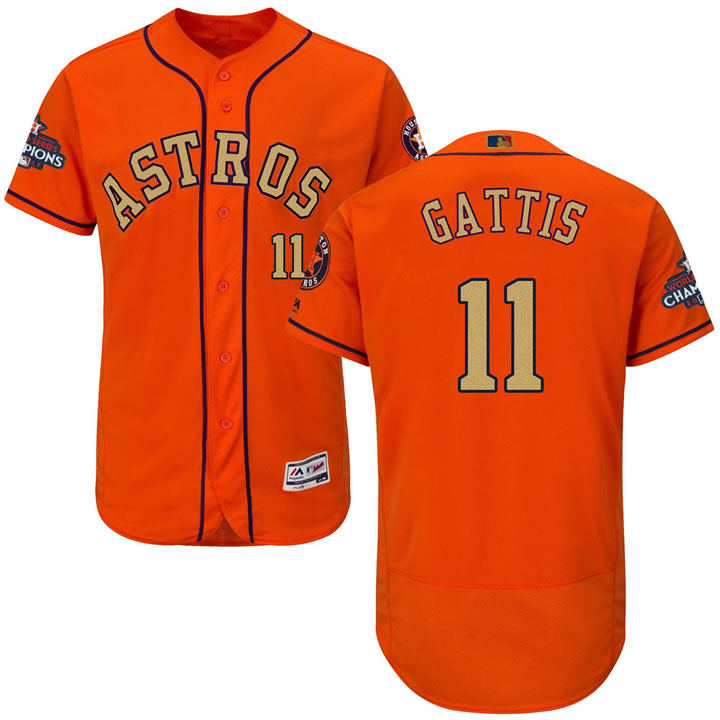 Astros #11 Evan Gattis Orange 2018 Gold Program Flexbase Jersey,We sell and wholesale Astros #11 Evan Gattis Orange 2018 Gold Program Flexbase Jersey on line form chian!