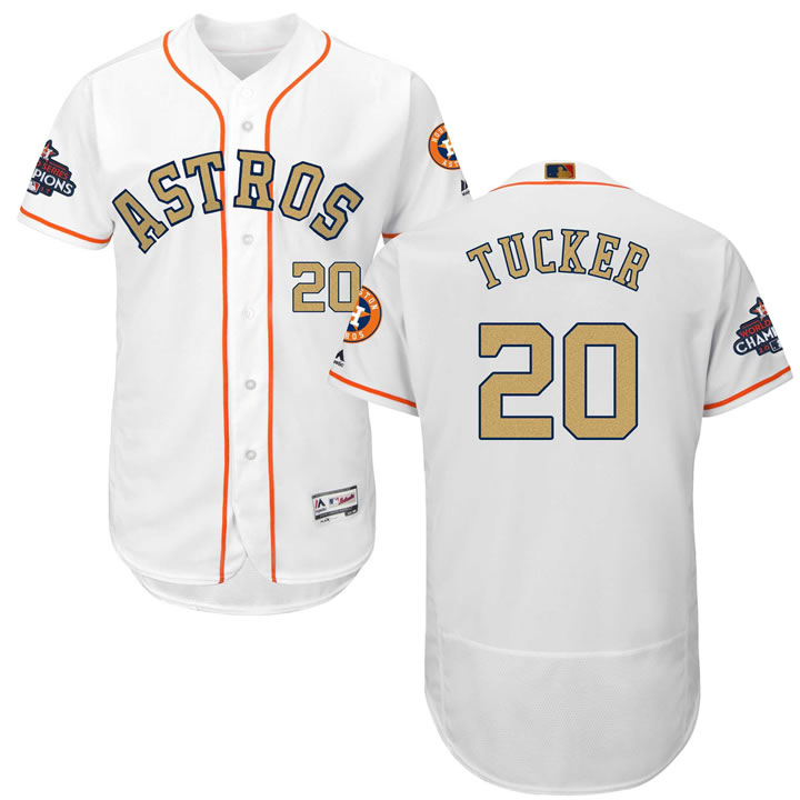 Astros #20 Preston Tucker White 2018 Gold Program Flexbase Jersey,We sell and wholesale Astros #20 Preston Tucker White 2018 Gold Program Flexbase Jersey on line form chian!