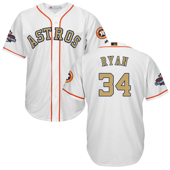 Astros #34 Nolan Ryan White 2018 Gold Program Cool Base Jersey,We sell and wholesale Astros #34 Nolan Ryan White 2018 Gold Program Cool Base Jersey on line form chian!