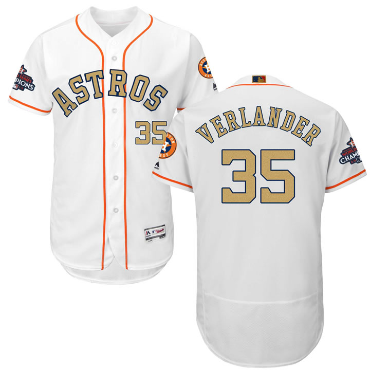 Astros #35 Justin Verlander White 2018 Gold Program Flexbase Jersey,We sell and wholesale Astros #35 Justin Verlander White 2018 Gold Program Flexbase Jersey on line form chian!