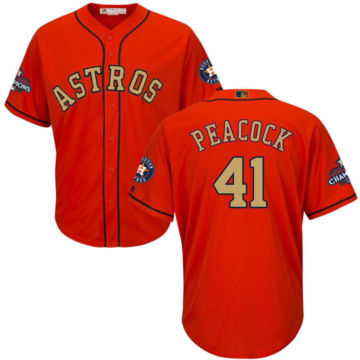 Astros #41 Brad Peacock Orange 2018 Gold Program Cool Base Jersey,We sell and wholesale Astros #41 Brad Peacock Orange 2018 Gold Program Cool Base Jersey on line form chian!