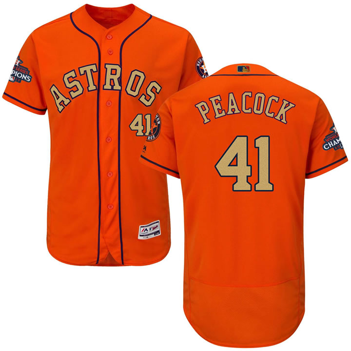 Astros #41 Brad Peacock Orange 2018 Gold Program Flexbase Jersey,We sell and wholesale Astros #41 Brad Peacock Orange 2018 Gold Program Flexbase Jersey on line form chian!