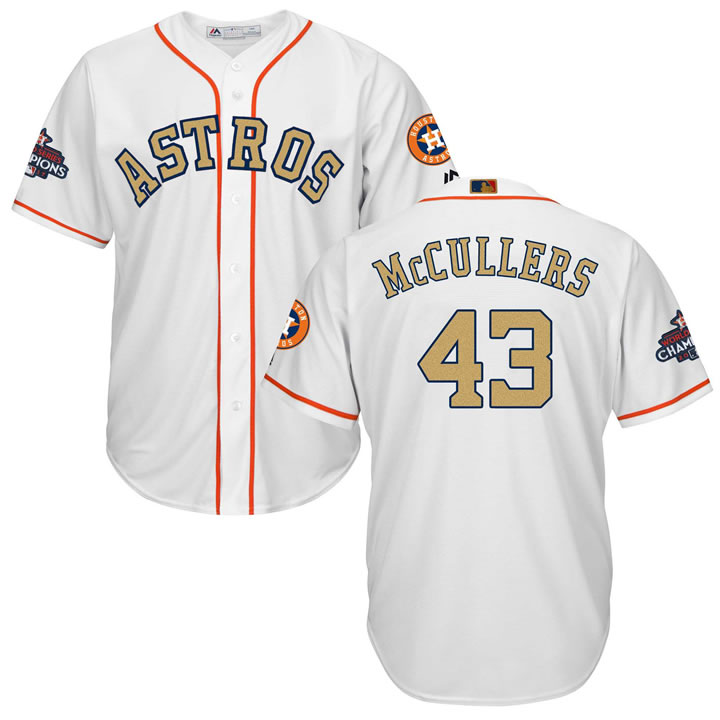 Astros #43 Lance McCullers White 2018 Gold Program Flexbase Jersey,We sell and wholesale Astros #43 Lance McCullers White 2018 Gold Program Flexbase Jersey on line form chian!
