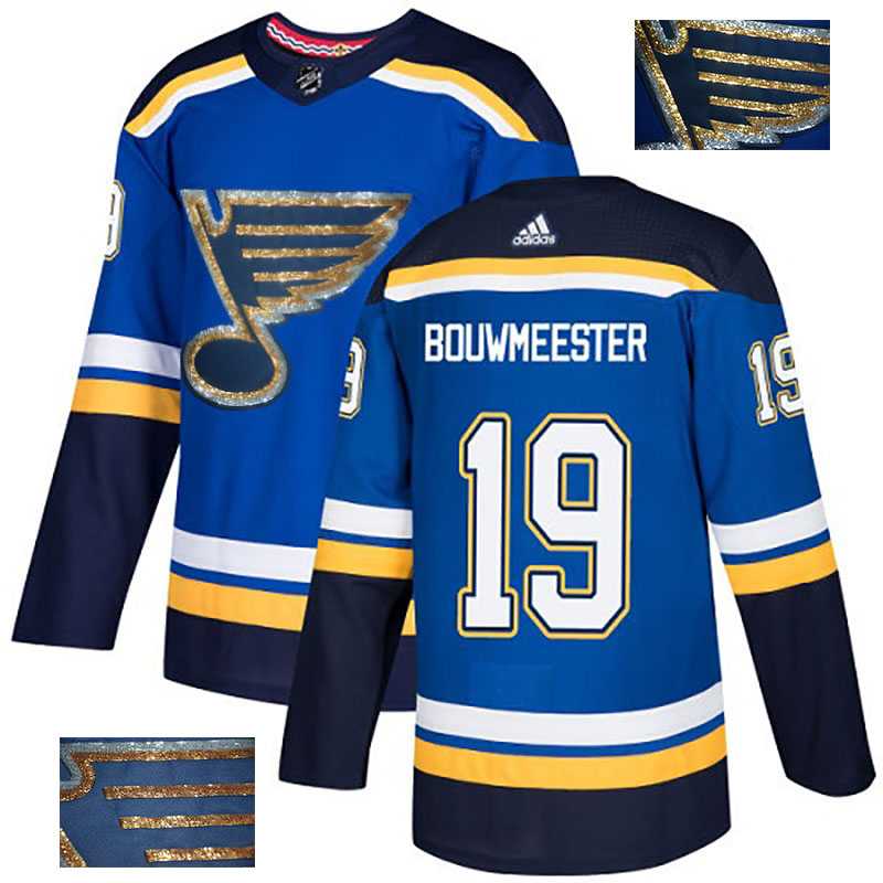 Blues 19 Jay Bouwmeester Blue Glittery Edition Adidas Jersey,We sell and wholesale Blues 19 Jay Bouwmeester Blue Glittery Edition Adidas Jersey on line form chian!