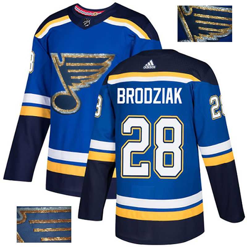 Blues 28 Kyle Brodziak Blue Glittery Edition Adidas Jersey,We sell and wholesale Blues 28 Kyle Brodziak Blue Glittery Edition Adidas Jersey on line form chian!