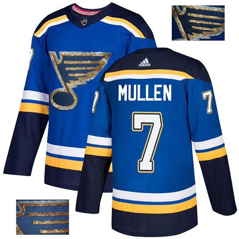 Blues 7 Joe Mullen Blue Glittery Edition Adidas Jersey,We sell and wholesale Blues 7 Joe Mullen Blue Glittery Edition Adidas Jersey on line form chian!
