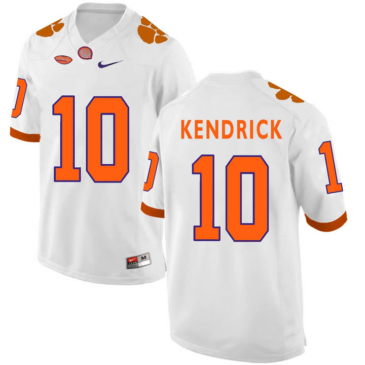 Clemson Tigers 10 Derion Kendrick White College Football Jersey DingZhi,We sell and wholesale Clemson Tigers 10 Derion Kendrick White College Football Jersey DingZhi on line form chian!