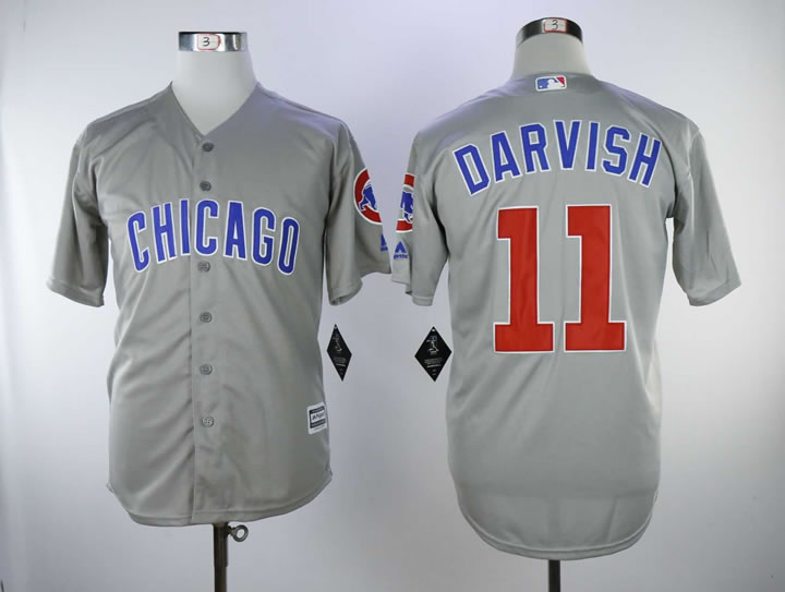 Cubs 11 Yu Darvish Gray Cool Base Baseball Jerseys,We sell and wholesale Cubs 11 Yu Darvish Gray Cool Base Baseball Jerseys on line form chian!
