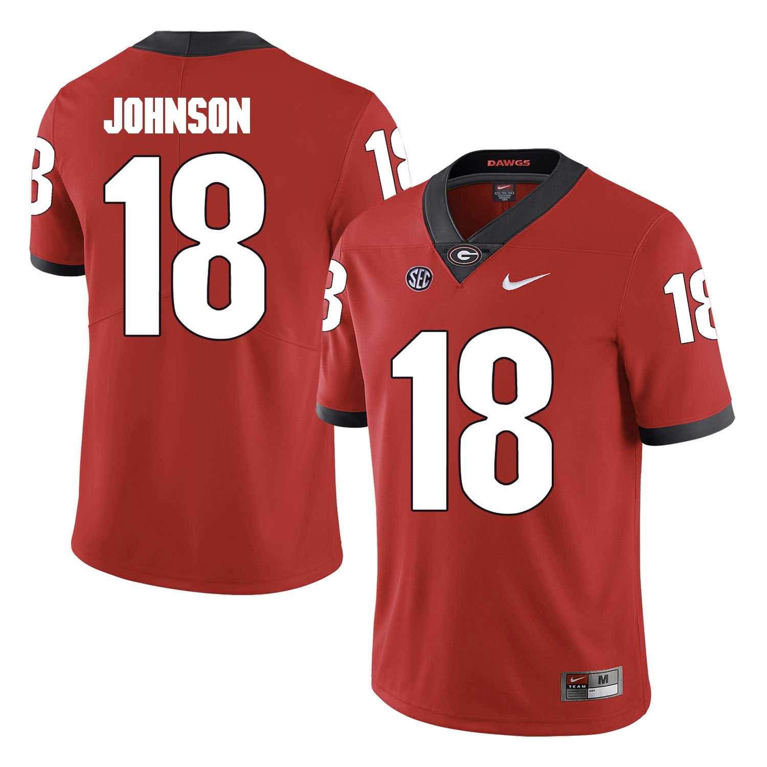 Georgia Bulldogs 18 Netori Johnson Red College Football Jersey DingZhi,We sell and wholesale Georgia Bulldogs 18 Netori Johnson Red College Football Jersey DingZhi on line form chian!