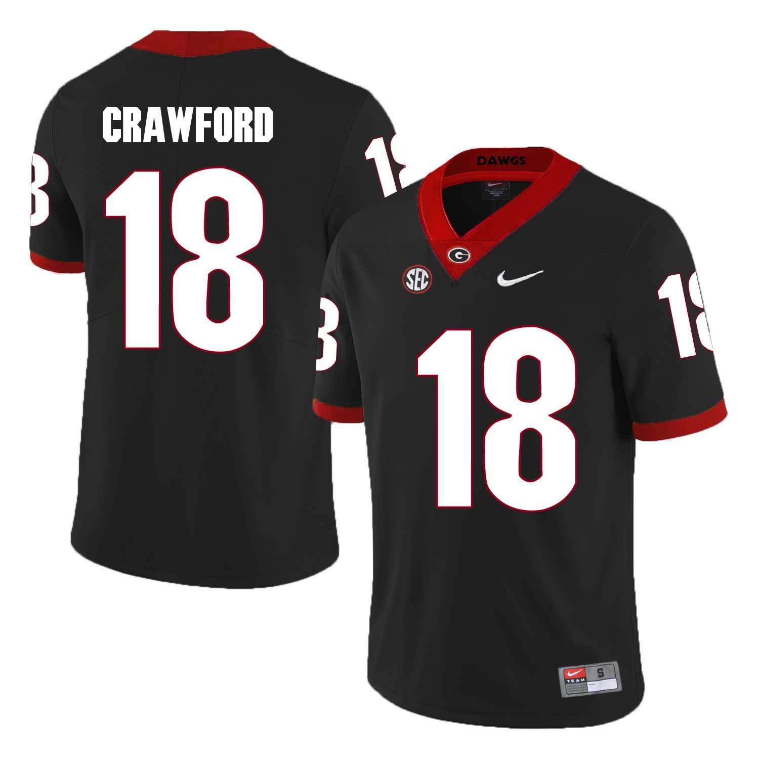 Georgia Bulldogs 18 Ricardo Crawford Black College Football Jersey DingZhi,We sell and wholesale Georgia Bulldogs 18 Ricardo Crawford Black College Football Jersey DingZhi on line form chian!