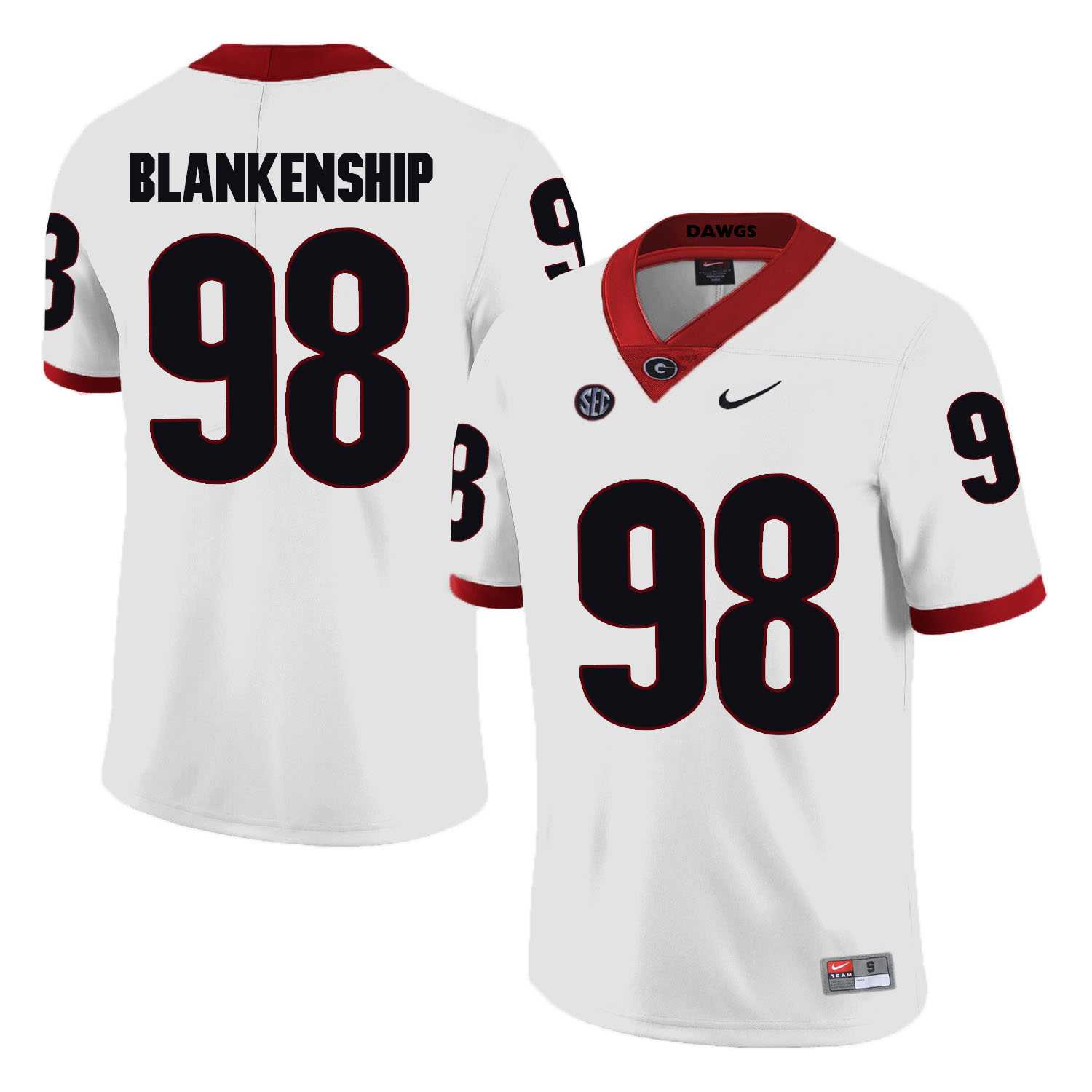 Georgia Bulldogs 98 Rodrigo Blankenship White College Football Jersey DingZhi,We sell and wholesale Georgia Bulldogs 98 Rodrigo Blankenship White College Football Jersey DingZhi on line form chian!