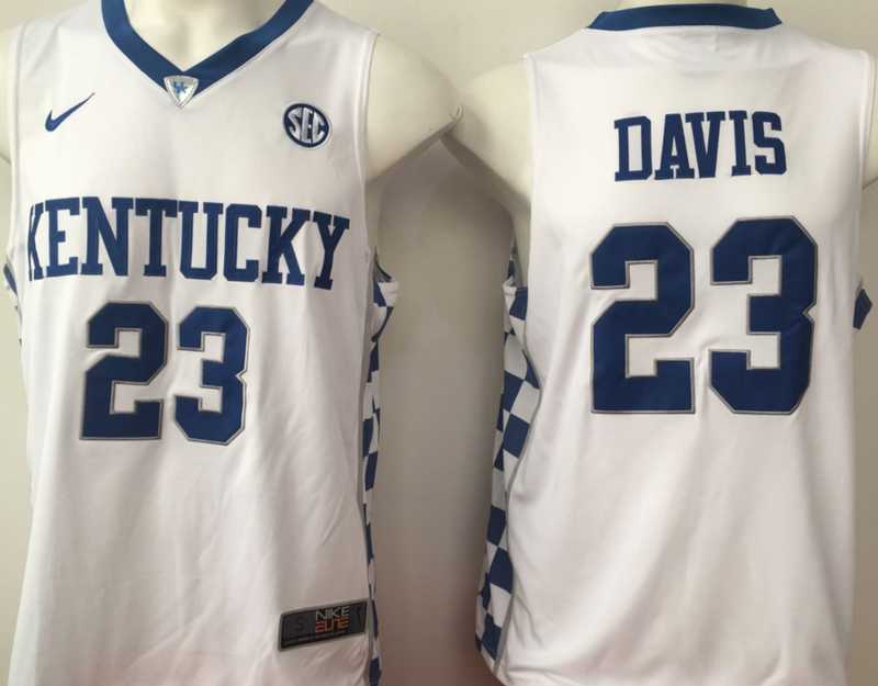 Kentucky Wildcats 23 Anthony Davis White College Basketball Jersey,We sell and wholesale Kentucky Wildcats 23 Anthony Davis White College Basketball Jersey on line form chian!