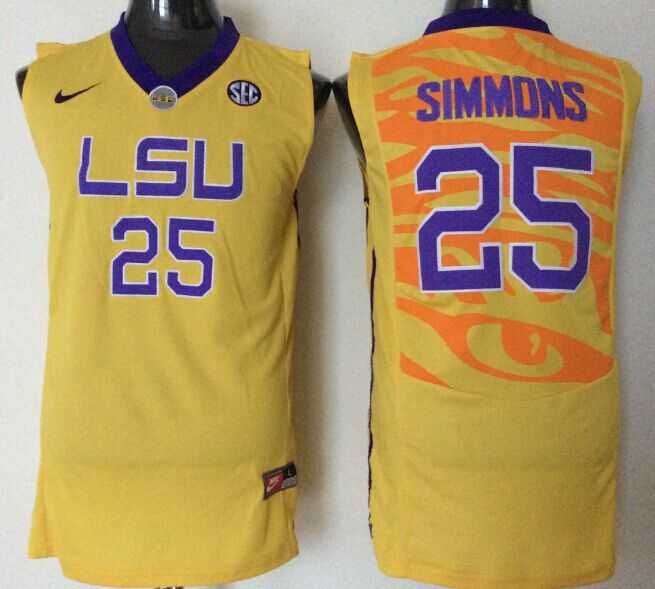 LSU Tigers 25 Ben Simmons Yellow College Basketball Jersey,We sell and wholesale LSU Tigers 25 Ben Simmons Yellow College Basketball Jersey on line form chian!