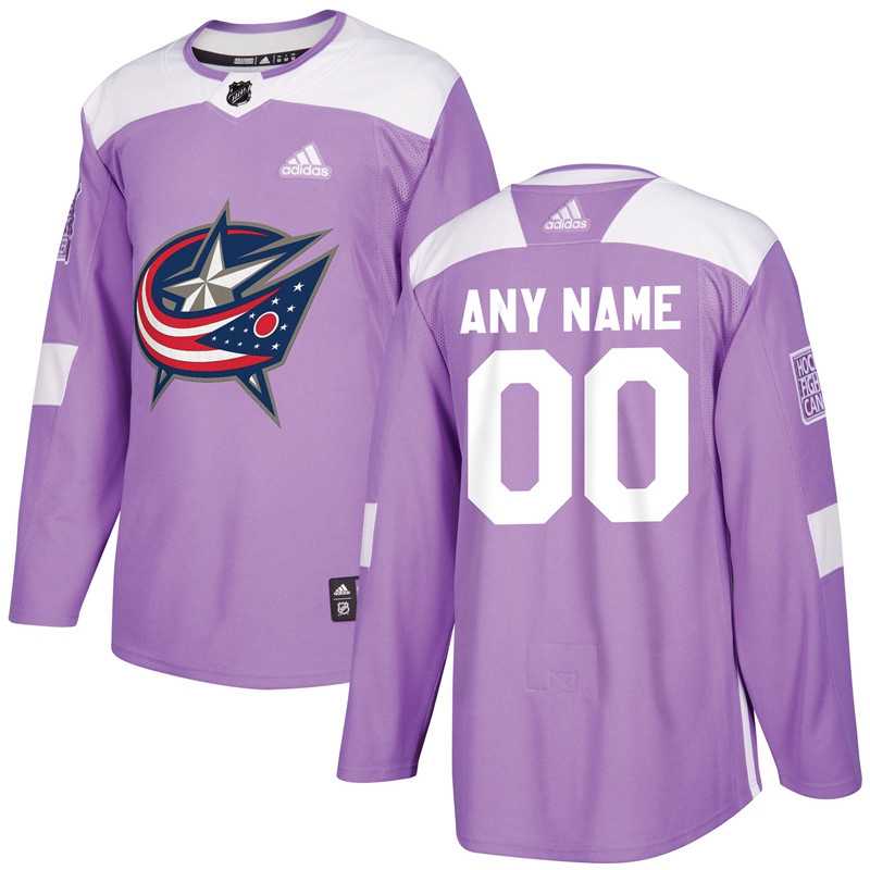 Men's Customized Columbus Blue Jackets Purple Adidas Hockey Fights Cancer Practice Jersey,We sell and wholesale Men's Customized Columbus Blue Jackets Purple Adidas Hockey Fights Cancer Practice Jersey on line form chian!