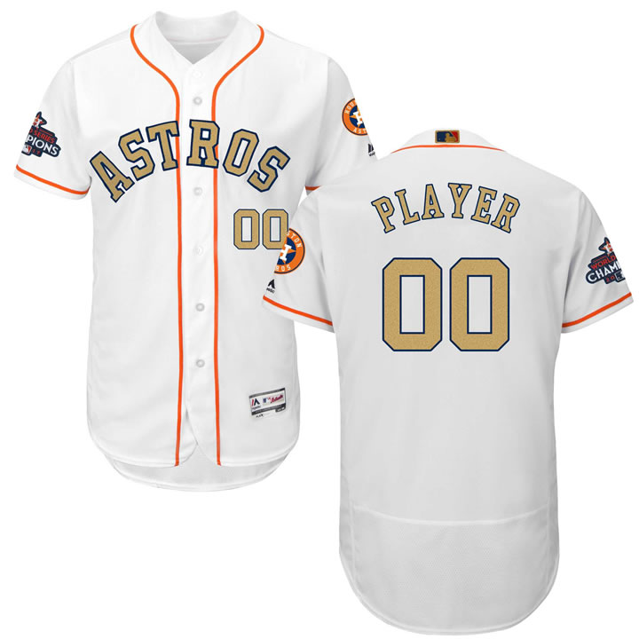 Men's Customized Houston Astros White 2018 Gold Program Flexbase Jersey,We sell and wholesale Men's Customized Houston Astros White 2018 Gold Program Flexbase Jersey on line form chian!