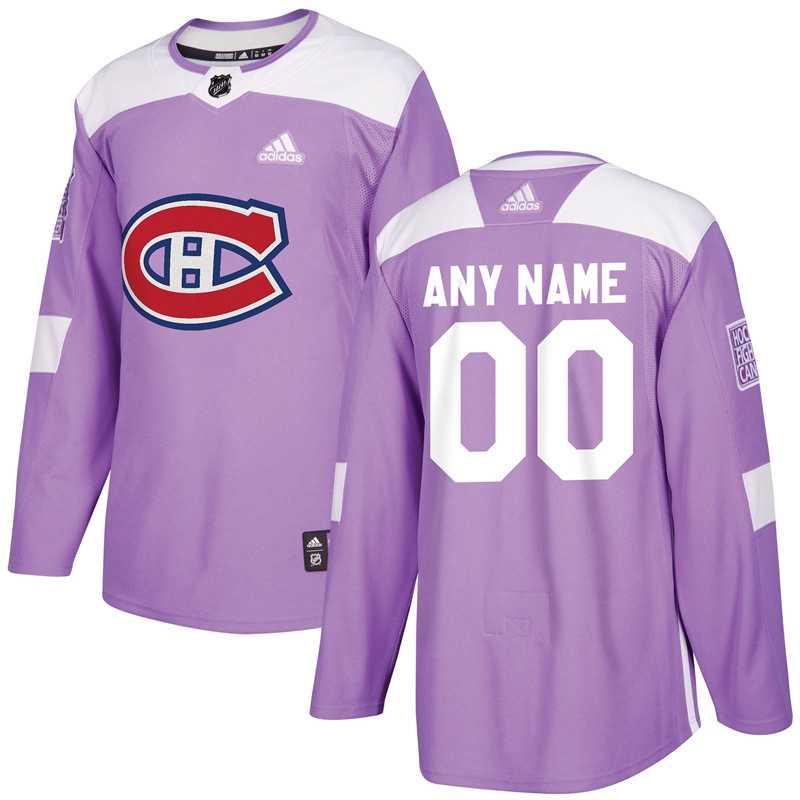 Men's Customized Montreal Canadiens Purple Adidas Hockey Fights Cancer Practice Jersey,We sell and wholesale Men's Customized Montreal Canadiens Purple Adidas Hockey Fights Cancer Practice Jersey on line form chian!