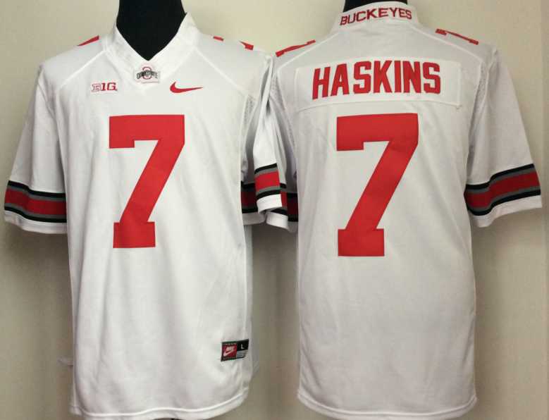 Ohio State Buckeyes 7 Dwayne Haskins White College Football Jersey,We sell and wholesale Ohio State Buckeyes 7 Dwayne Haskins White College Football Jersey on line form chian!