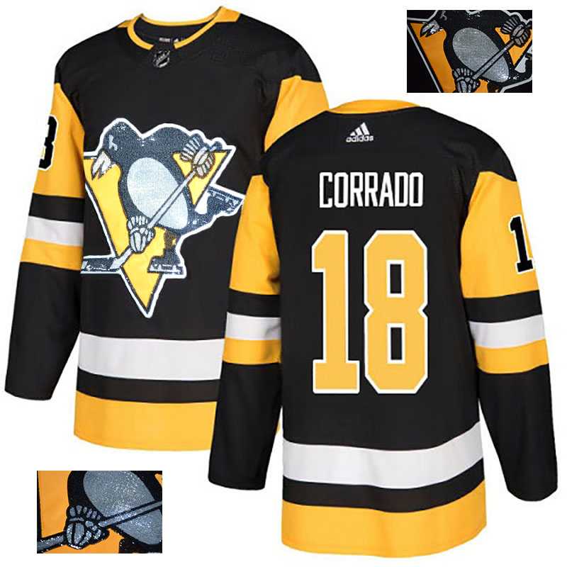 Penguins 18 Frank Corrado Black Glittery Edition Adidas Jersey,We sell and wholesale Penguins 18 Frank Corrado Black Glittery Edition Adidas Jersey on line form chian!