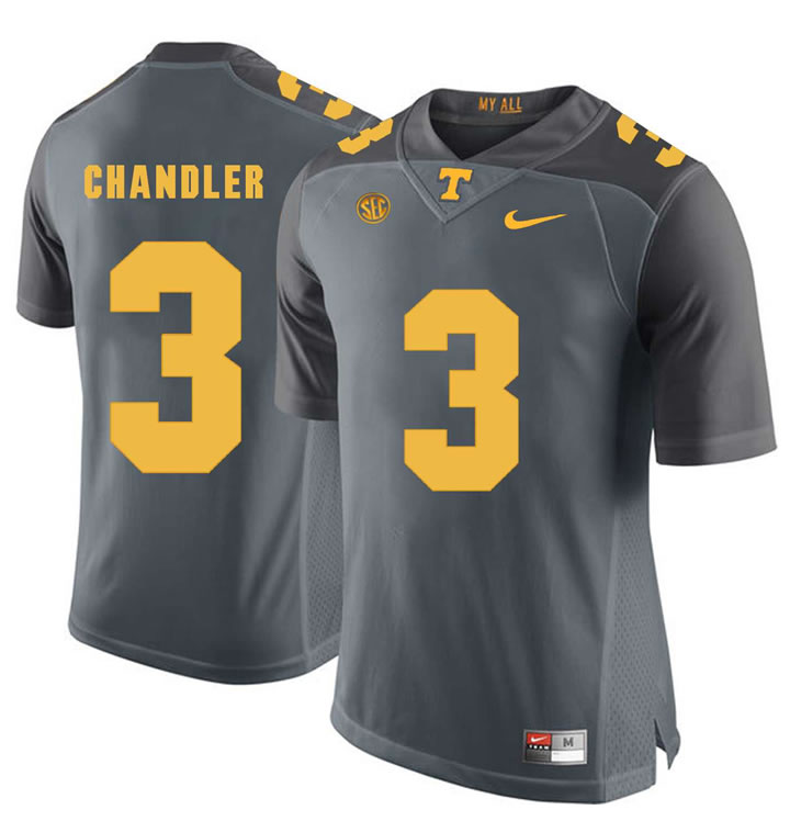 Tennessee Volunteers 3 White Ty Chandler Gray College Football Jersey DingZhi,We sell and wholesale Tennessee Volunteers 3 White Ty Chandler Gray College Football Jersey DingZhi on line form chian!