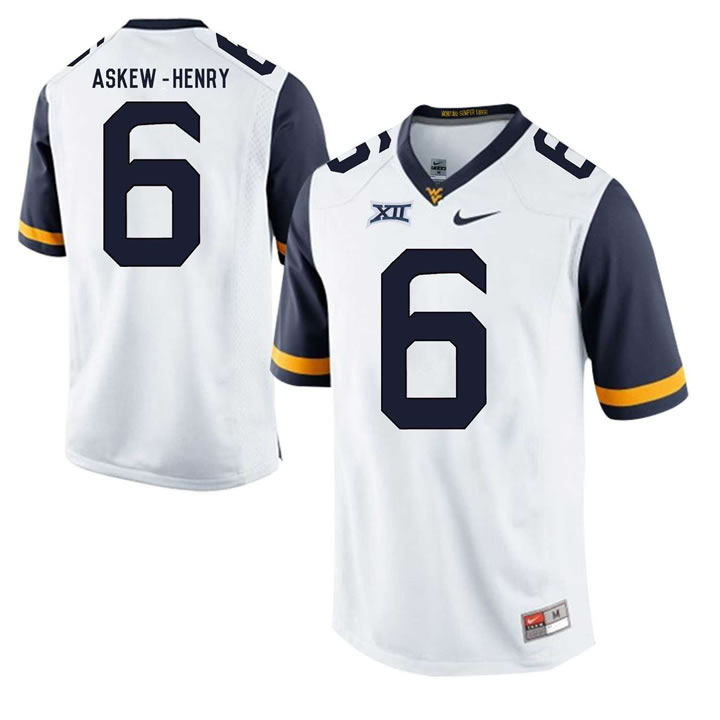 West Virginia Mountaineers 6 Dravon Askew-Henry White College Football Jersey DingZhi,We sell and wholesale West Virginia Mountaineers 6 Dravon Askew-Henry White College Football Jersey DingZhi on line form chian!