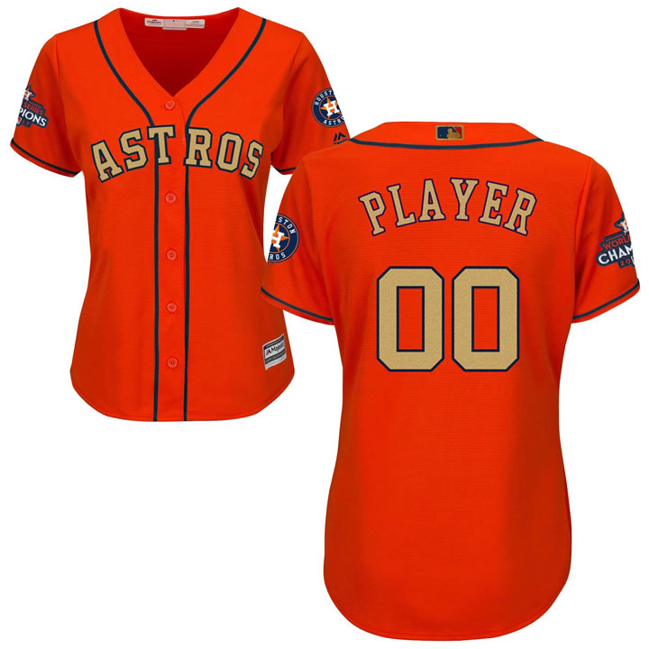 Women Customized Houston Astros Orange 2018 Gold Program Cool Base Jersey,We sell and wholesale Women Customized Houston Astros Orange 2018 Gold Program Cool Base Jersey on line form chian!