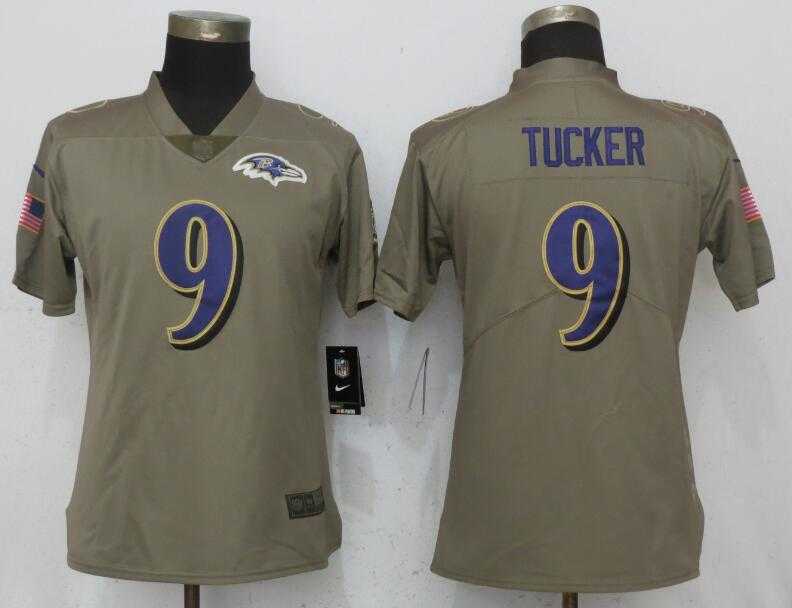 Women Nike Ravens 9 Justin Tucker Olive Salute To Service Limited Jersey,We sell and wholesale Women Nike Ravens 9 Justin Tucker Olive Salute To Service Limited Jersey on line form chian!