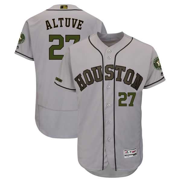 Astros 27 Jose Altuve Gray 2018 Memorial Day Flexbase Jersey,We sell and wholesale Astros 27 Jose Altuve Gray 2018 Memorial Day Flexbase Jersey on line form chian!