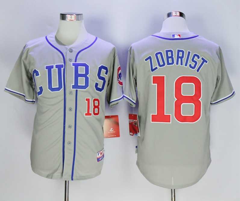 Cubs 18 Ben Zobrist Gray Cool Base Baseball Jerseys,We sell and wholesale Cubs 18 Ben Zobrist Gray Cool Base Baseball Jerseys on line form chian!