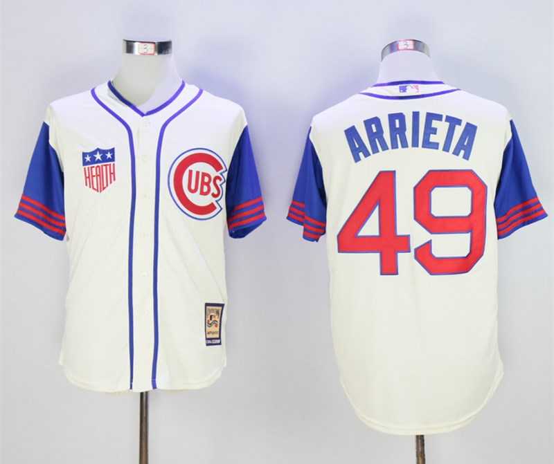 Cubs 49 Jake Arrieta Cream Cooperstown Collection Baseball Jerseys,We sell and wholesale Cubs 49 Jake Arrieta Cream Cooperstown Collection Baseball Jerseys on line form chian!