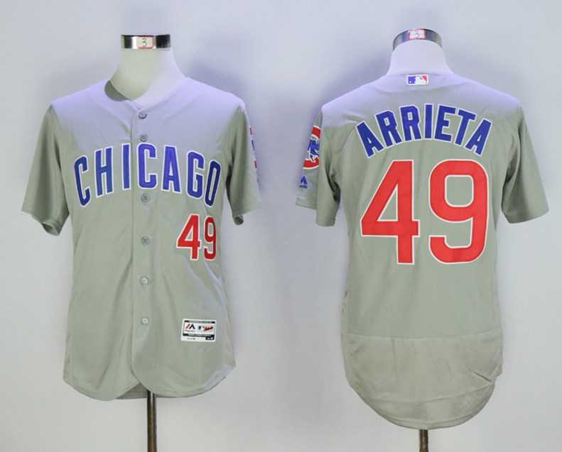 Cubs 49 Jake Arrieta Gray Road Flexbase Baseball Jerseys,We sell and wholesale Cubs 49 Jake Arrieta Gray Road Flexbase Baseball Jerseys on line form chian!