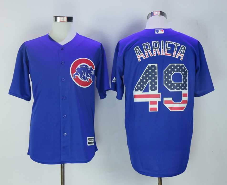 Cubs 49 Jake Arrieta Royal US Flag Cool Base Baseball Jerseys,We sell and wholesale Cubs 49 Jake Arrieta Royal US Flag Cool Base Baseball Jerseys on line form chian!