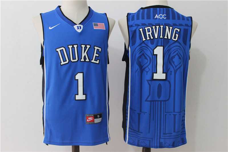 Duke Blue Devils 1 Kyrie Irving Blue College Basketball Jersey,We sell and wholesale Duke Blue Devils 1 Kyrie Irving Blue College Basketball Jersey on line form chian!
