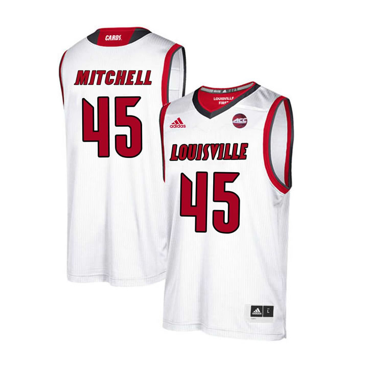 Louisville Cardinals 45 Donovan Mitchell White College Basketball Jersey Dzhi,We sell and wholesale Louisville Cardinals 45 Donovan Mitchell White College Basketball Jersey Dzhi on line form chian!