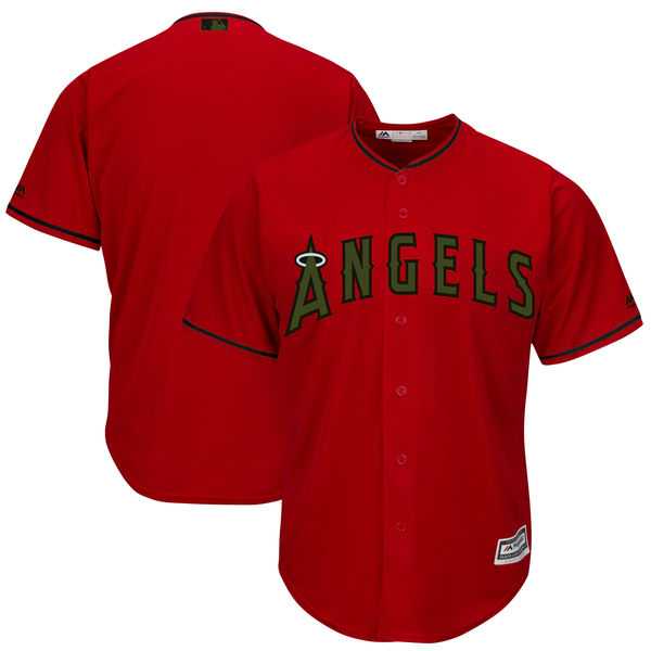 Men's Customized Angels Any Name & Number Red 2018 Memorial Day Cool Base Jersey,We sell and wholesale Men's Customized Angels Any Name & Number Red 2018 Memorial Day Cool Base Jersey on line form chian!