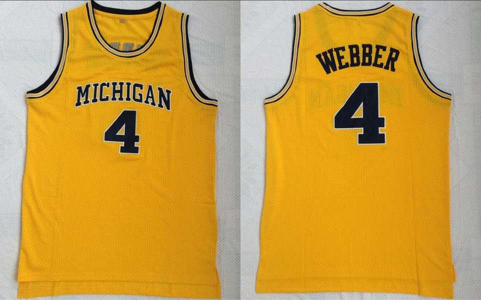 Michigan Wolverines 4 Chris Webber Yellow Mesh College Basketball Stitched NBA Jersey,We sell and wholesale Michigan Wolverines 4 Chris Webber Yellow Mesh College Basketball Stitched NBA Jersey on line form chian!