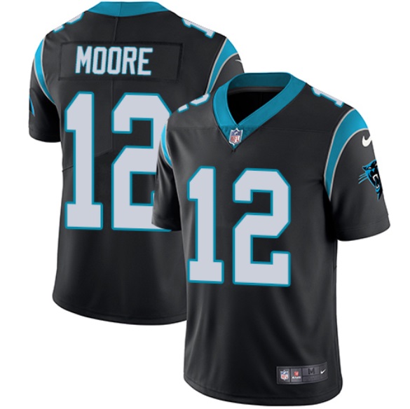 Nike Carolina Panthers #12 DJ Moore Black NFL Vapor Untouchable Player Limited Jersey,We sell and wholesale Nike Carolina Panthers #12 DJ Moore Black NFL Vapor Untouchable Player Limited Jersey on line form chian!