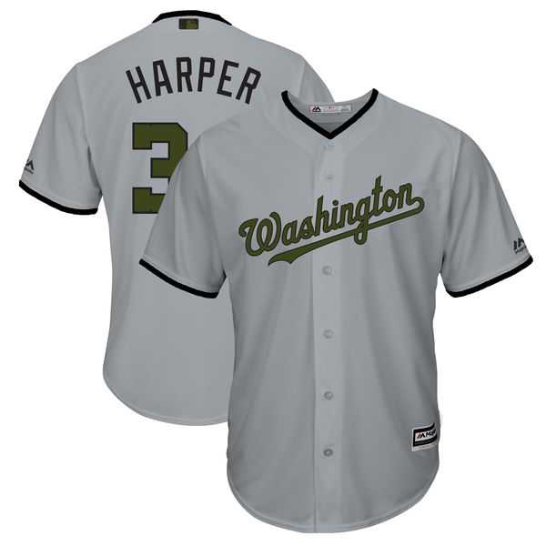 Washington 34 Bryce Harper Gray 2018 Memorial Day Cool Base Jersey,We sell and wholesale Washington 34 Bryce Harper Gray 2018 Memorial Day Cool Base Jersey on line form chian!