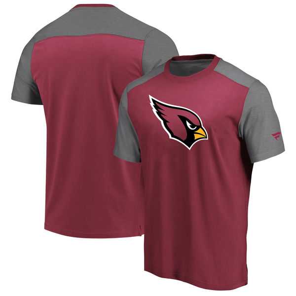 Arizona Cardinals NFL Pro Line by Fanatics Branded Iconic Color Block T-Shirt Cardinal Heathered Gray,We sell and wholesale Arizona Cardinals NFL Pro Line by Fanatics Branded Iconic Color Block T-Shirt Cardinal Heathered Gray on line form chian!