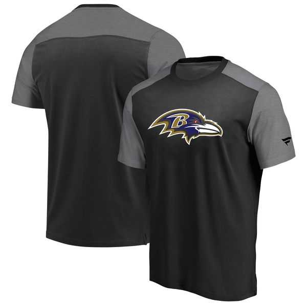 Baltimore Ravens NFL Pro Line by Fanatics Branded Iconic Color Block T-Shirt Black Heathered Gray,We sell and wholesale Baltimore Ravens NFL Pro Line by Fanatics Branded Iconic Color Block T-Shirt Black Heathered Gray on line form chian!