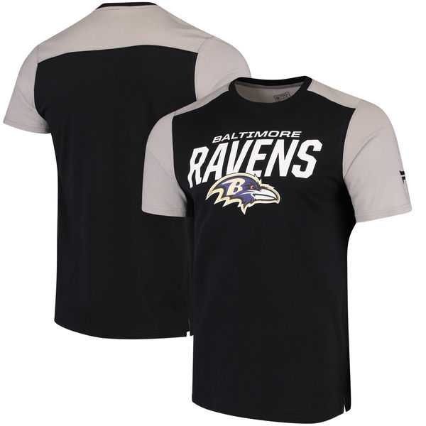 Baltimore Ravens NFL Pro Line by Fanatics Branded Iconic Color Blocked T-Shirt Black Gray,We sell and wholesale Baltimore Ravens NFL Pro Line by Fanatics Branded Iconic Color Blocked T-Shirt Black Gray on line form chian!