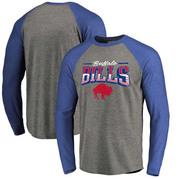Buffalo Bills NFL Pro Line by Fanatics Branded Throwback Collection Season Ticket Long Sleeve Tri-Blend Raglan T-Shirt - Heathered Gray Royal,We sell and wholesale Buffalo Bills NFL Pro Line by Fanatics Branded Throwback Collection Season Ticket Long Sleeve Tri-Blend Raglan T-Shirt - Heathered Gray Royal on line form chian!