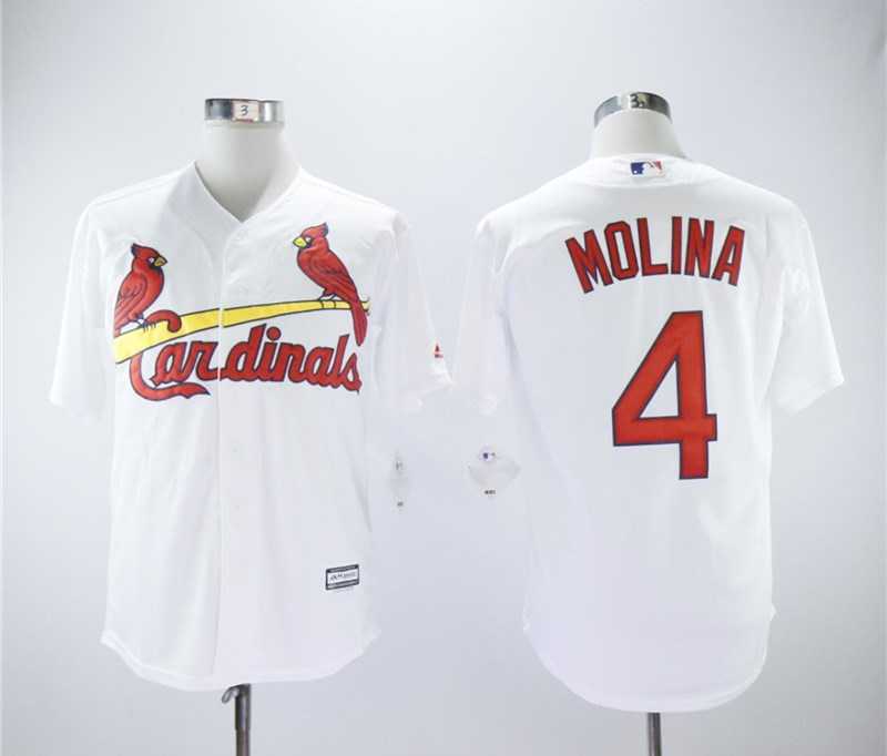 Cardinals 4 Yadier Molina White Cool Base Baseball Jerseys,We sell and wholesale Cardinals 4 Yadier Molina White Cool Base Baseball Jerseys on line form chian!