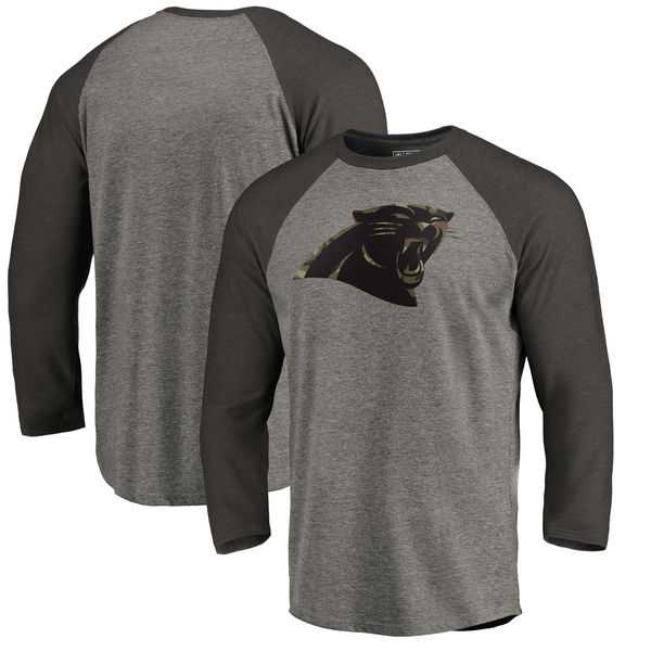 Carolina Panthers NFL Pro Line by Fanatics Branded Black Gray Tri Blend 34 Sleeve T Shirt,We sell and wholesale Carolina Panthers NFL Pro Line by Fanatics Branded Black Gray Tri Blend 34 Sleeve T Shirt on line form chian!