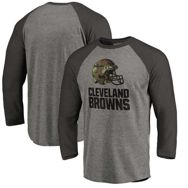 Cleveland Browns NFL Pro Line by Fanatics Branded Black Gray Tri Blend 34 Sleeve T Shirt,We sell and wholesale Cleveland Browns NFL Pro Line by Fanatics Branded Black Gray Tri Blend 34 Sleeve T Shirt on line form chian!
