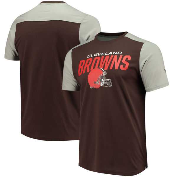 Cleveland Browns NFL Pro Line by Fanatics Branded Iconic Color Blocked T-Shirt Brown Gray,We sell and wholesale Cleveland Browns NFL Pro Line by Fanatics Branded Iconic Color Blocked T-Shirt Brown Gray on line form chian!
