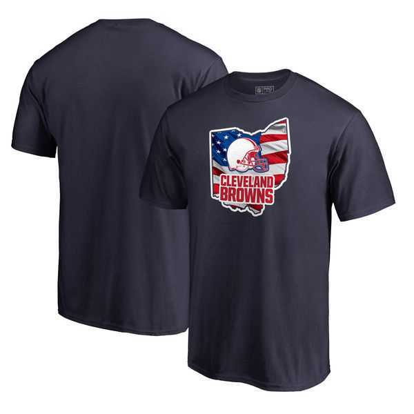 Cleveland Browns Navy NFL Pro Line by Fanatics Branded Banner State T Shirt,We sell and wholesale Cleveland Browns Navy NFL Pro Line by Fanatics Branded Banner State T Shirt on line form chian!