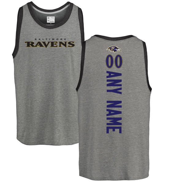 Customized Men's Baltimore Ravens NFL Pro Line by Fanatics Branded Personalized Backer Tri-Blend Tank Top - Ash,We sell and wholesale Customized Men's Baltimore Ravens NFL Pro Line by Fanatics Branded Personalized Backer Tri-Blend Tank Top - Ash on line form chian!