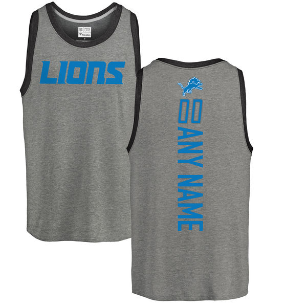 Customized Men's Detroit Lions Pro Line by Fanatics Branded Personalized Backer Tri-Blend Tank Top - Ash,We sell and wholesale Customized Men's Detroit Lions Pro Line by Fanatics Branded Personalized Backer Tri-Blend Tank Top - Ash on line form chian!