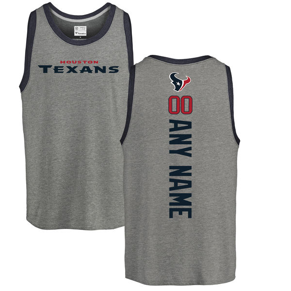 Customized Men's Houston Texans NFL Pro Line by Fanatics Branded Personalized Backer Tri-Blend Tank Top - Ash,We sell and wholesale Customized Men's Houston Texans NFL Pro Line by Fanatics Branded Personalized Backer Tri-Blend Tank Top - Ash on line form chian!