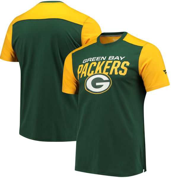 Green Bay Packers NFL Pro Line by Fanatics Branded Iconic Color Blocked T-Shirt Green Gold,We sell and wholesale Green Bay Packers NFL Pro Line by Fanatics Branded Iconic Color Blocked T-Shirt Green Gold on line form chian!